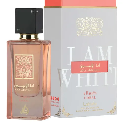 Lattafa Ana Abiyedh Coral 100ml packaging