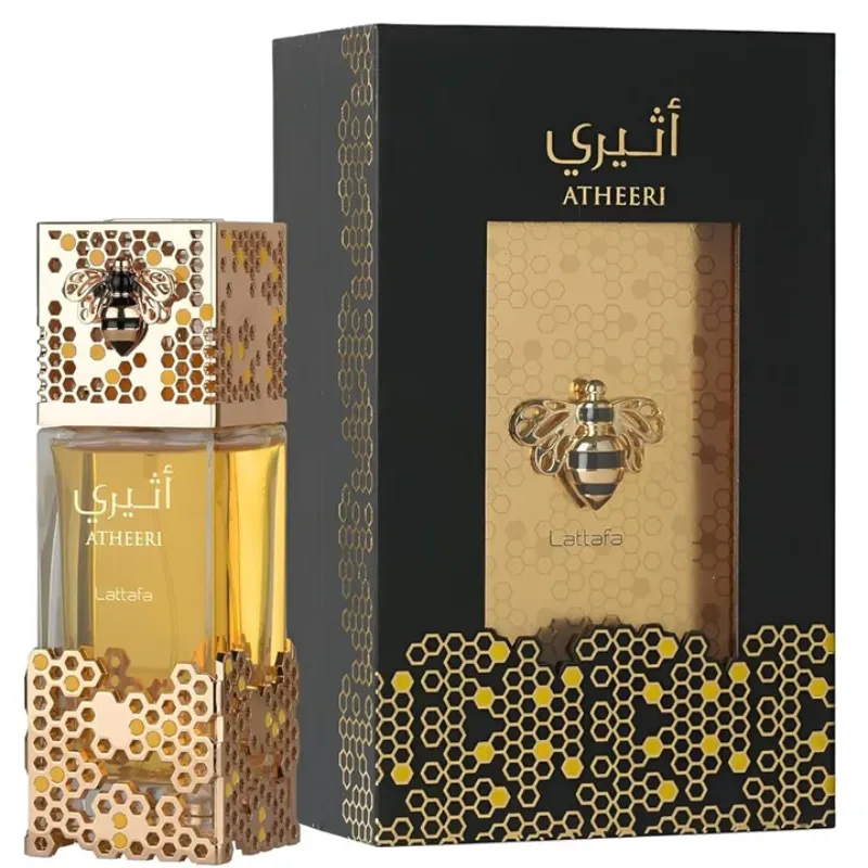 Lattafa Atheeri 100ml golden garden luxury packaging